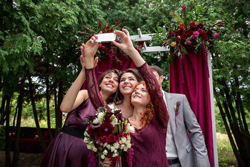 Festa de casamento com a Selfiewall